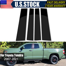 For Toyota Tundra 2007-2021 Window Pillar Post Door Trim Covers Glossy Black Usa