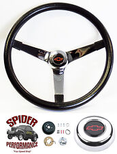 1974-1994 Chevy Pickup Steering Wheel Red Bowtie 14 34 Vintage Chrome