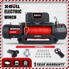 X-bull 10000lb Electric Winch Synthetic Rope Towing Trailer Truck Suv Off-road