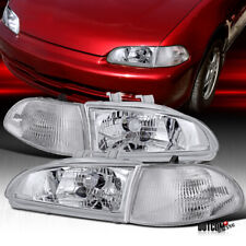 Fit 1992-1995 Honda Civic 4dr Clear Headlightscorner Lights Turn Signal Lamps