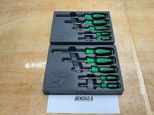 Snap-on Tools Usa New 10pc Green Soft Grip Phillips Flat Head Screwdriver Sets