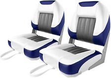 Deluxe Low Back Boat Seat Fold-down Fishing Boat Seat 2 Seats