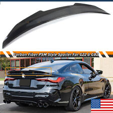For 2021-2023 Bmw G22 4-series 430i M4 Psm Style Carbon Fiber Trunk Spoiler Wing