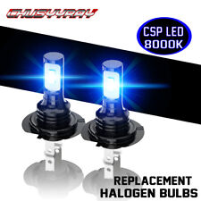 2x H7 Motorcycle Led Headlights Bulbs Kit Highlow Beam 200w Ice Blue 8000k