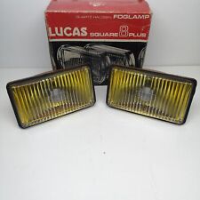 Pair Lights Fog Lamp Front Universal Lucas 80 Mm X 150 Mm Yellow Colour