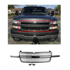 Replacement Front Grille For 05 06 07 Chevy Silverado 1500 2500 3500 Upper Black