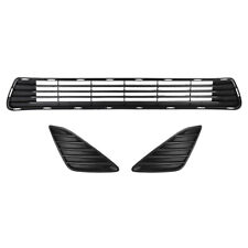 Fits For 2012-2014 Toyota Camry Front Bumper Lower Grille W Fog Hole Cover Set