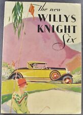 1929 Willys Knight Six Brochure Folder 70 Roadster Coupe Sedan Nice Original 29