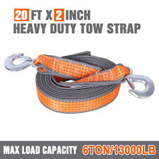 Tow Strap Heavy Duty 2 X 20 Towing Strap With Two Towing Hooks 13000 Lbs