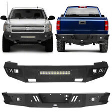 Off-road Steel Front Rear Bumper Wled Lights For Chevy Silverado 1500 2007-2013