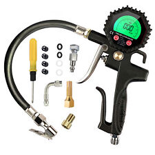 Digital Tire Inflator With Pressure Gauge Air Tester Check 200psi With Air Chuck