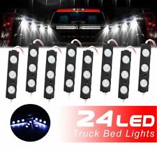 Waterproof Pickup Truck Bed Lights 24 Led Pod Kit Strip White With Switch X 8pcs
