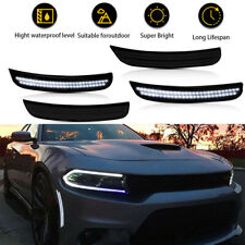 4x Smoke Led Side Marker Lights For 15-22 Dodge Charger Rt Scat Pack Sxt Gt Srt