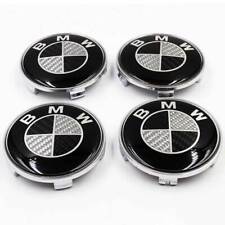 4pcs Wheel Emblem Wheel Center Caps Badge 68mm For Bmw Charcoal Fiber