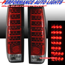 Set Of Pair Red Lens Led Taillights For 1986-1997 Nissan Hardbody Pickup