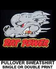 Rat Power Big Block Motor Engine Cigar Hot Rat Rod Outlaw Race Sweatshirt Ds35