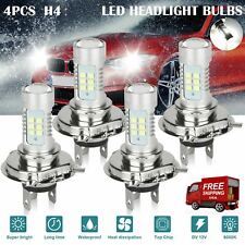 4x H4 9003 Hb2 Led Headlight Bulbs Conversion Kit High Low Beam Replace Halogen