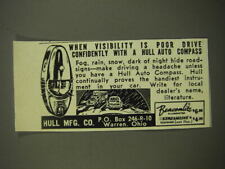 1952 Hull Auto Compass Ad - When Visibility Is Poor Drive Confidently