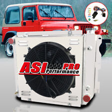 3 Row Aluminum Radiator Shroud Fan For Jeep Wrangler Yj Tj Chevy Sbc 87-06 04 V8