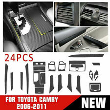 Carbon Fiber Black Car Interior Decor Sticker Kit Trim For Toyota Camry 2006 -11