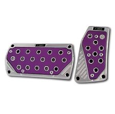 2 Pcs Purple Chrome Automatic Carsuv Brake Gas Foot Pedal Pads Covers