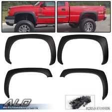 Fit For 99-07 Chevy Silverado Gmc Sierra Factory Style Fender Flares Matte Black