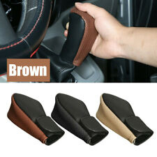 Car Gear Hand Shift Knob Cover Non-slip Pu Leather Handbrake Protector Accessory