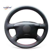 Soft Black Leather Steering Wheel Cover For Vw Golf 4 Jetta Passat Eurovan 0803