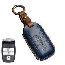 3 4buttons Handmade Leather Car Key Case Cover For Kia Ceed Soul Sportage Optima