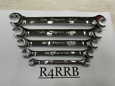 Snap-on Tools Usa New 5pc Sae Double Flare Nut 6 Point Line Wrench Set Rxfs605b