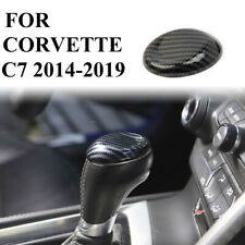 Carbon Fiber Gear Shift Knob Head Cover Trim For Chevrolet Corvette C7 2014-2019
