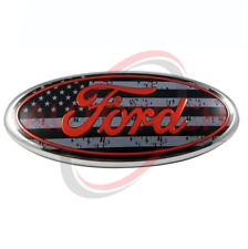 Black Red American Flag 2005-2014 F150 Front Grille Tailgate 9 In Oval Emblem