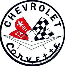Chevy Corvette Embossed Novelty 12 Diameter Circular Sign New
