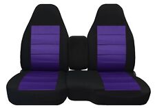 Front Set Car Seat Covers Fits Chevy S10 Truck 94-04 6040 Seat With Console
