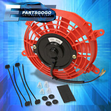 X1 7 Inch 12v Electric Slim Push Pull Radiator Cooling Fan Red Mounting Kit