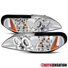 Fit 1994-1998 Ford Mustang Gt Svt Cobra Led Halo Projector Headlights Leftright