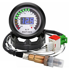 52mm Digital Air Fuel Ratio Gauge Volmeter With Narrowband O2 Oxygen Sensor I9h8