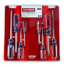 Craftsman Screwdriver Set 8 Piece Slotted Flat Phillips Different Sizes