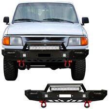 Front Bumper Fits 1993-1997 Ford Ranger With Winch Plate And Led Lights