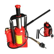 Red Steel 20 Ton Air Hydraulic Bottle Jack Manual Lifts Moving Machinery Tool