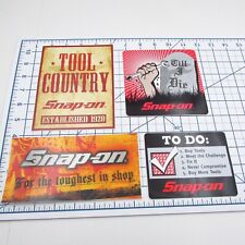 Snap On Tools Decal Sticker Lot Of 4 Country Till I Die Toughest In Shop Etc