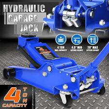 4 Ton Dual Piston Pump Low Profile Hydraulic Trolley Service Floor Jack Blue