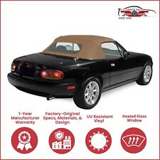 1990-05 Mazda Miata Convertible Soft Top W Dot Approved Heated Glass Tan