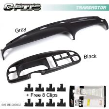 Fit For 98-02 Dodge Ram Pickup Abs Dash Bezel Dashboard Cover Overlay Wclips