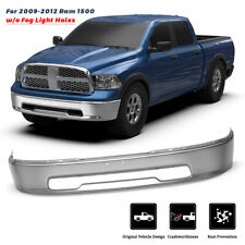Front Chrome Steel Bumper For 2009-2012 Dodge Ram 1500 Wo Fog Light Holes