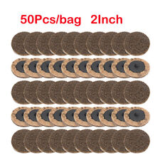 50pcs 2inch Roll Lock Disc Sanding Disc Coarse Roloc Surface Prep Polishing Pads