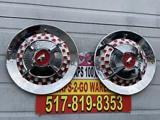 1959 Dodge Royal Lancer Red White 15 Spinners Oem Convertible Beautiful Set 2