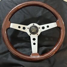 Grant Steering Wheel 14 Diameter Hand Rubbed Mahogany Grip Center Logo
