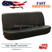 Universal Pu Synthetic Leather Full Size Bench Truck Seat Cover Black Deluxe