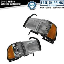 Headlights Headlamps Pair Set Of 2 For 94-02 Dodge Ram 1500 2500 3500 Truck